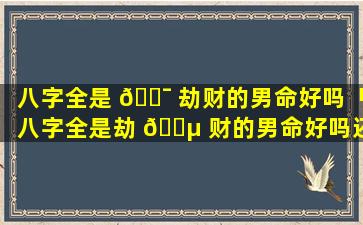 八字全是 🐯 劫财的男命好吗「八字全是劫 🌵 财的男命好吗还是女命」